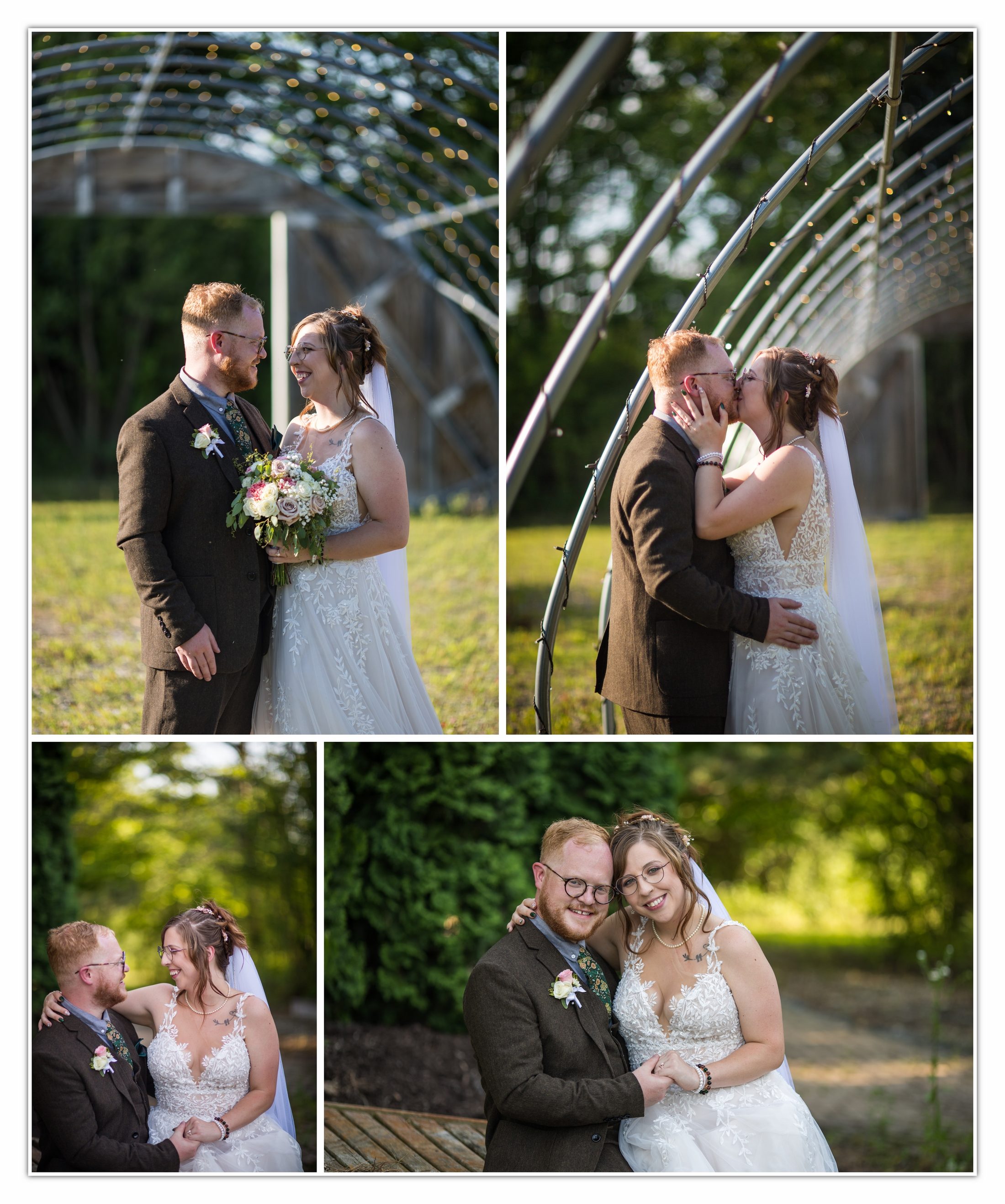 Garden wedding portraits