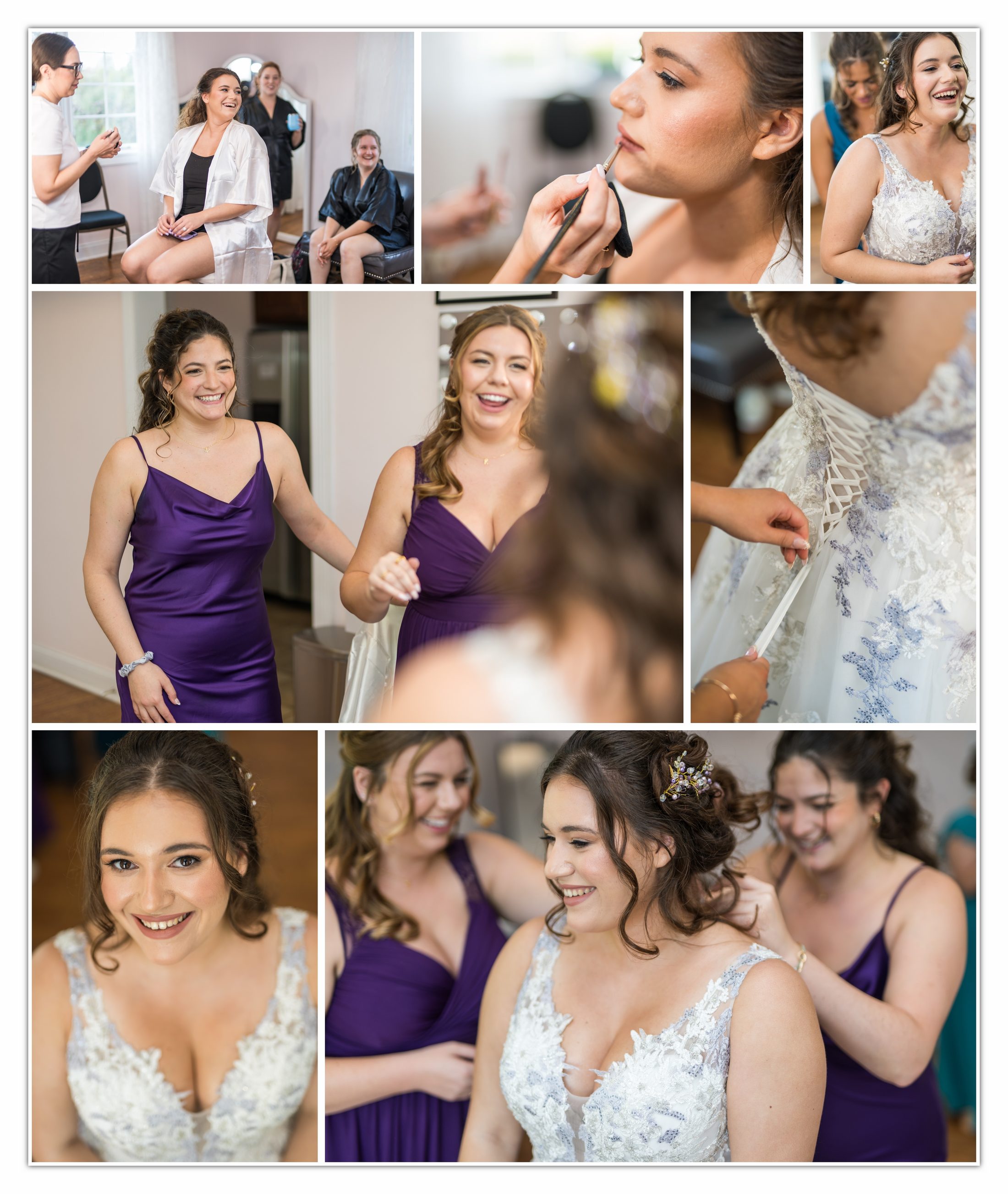 Maria getting ready for the wedding