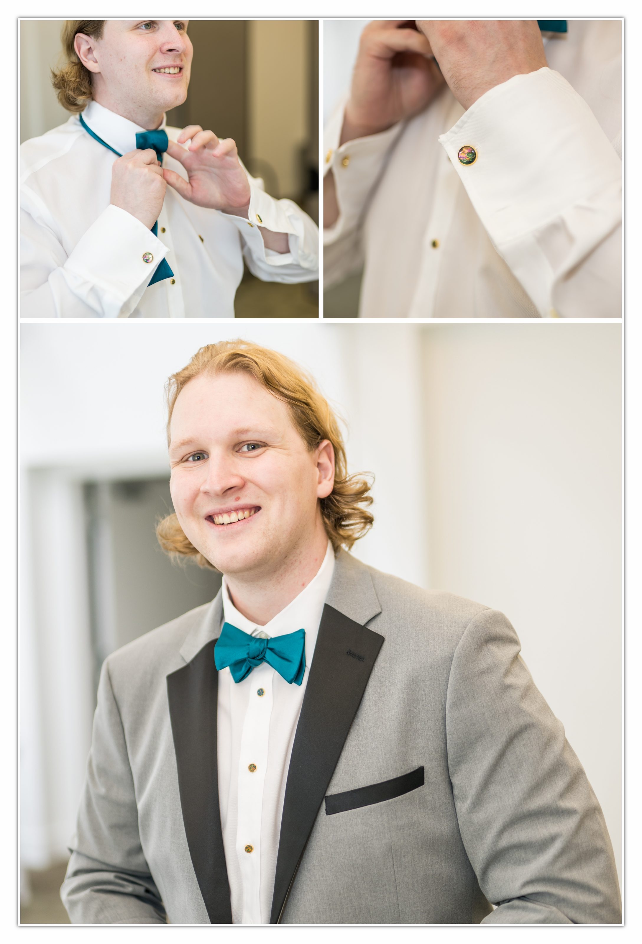 Cam getting ready for the wedding