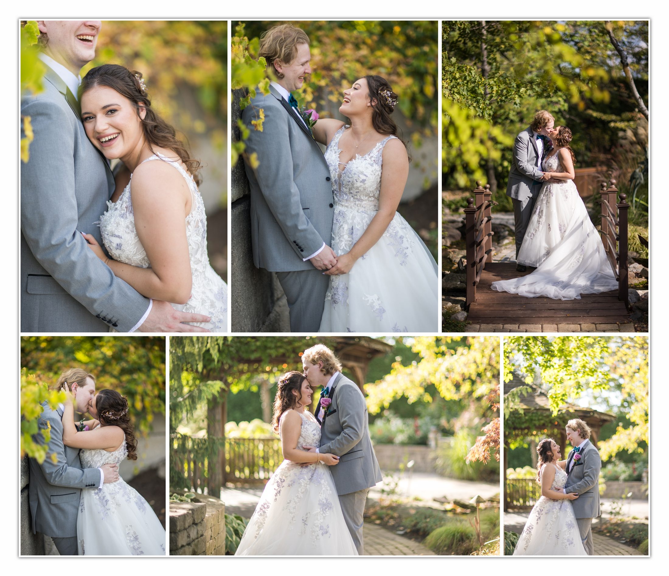 Maria and Cam beneath the garden arches