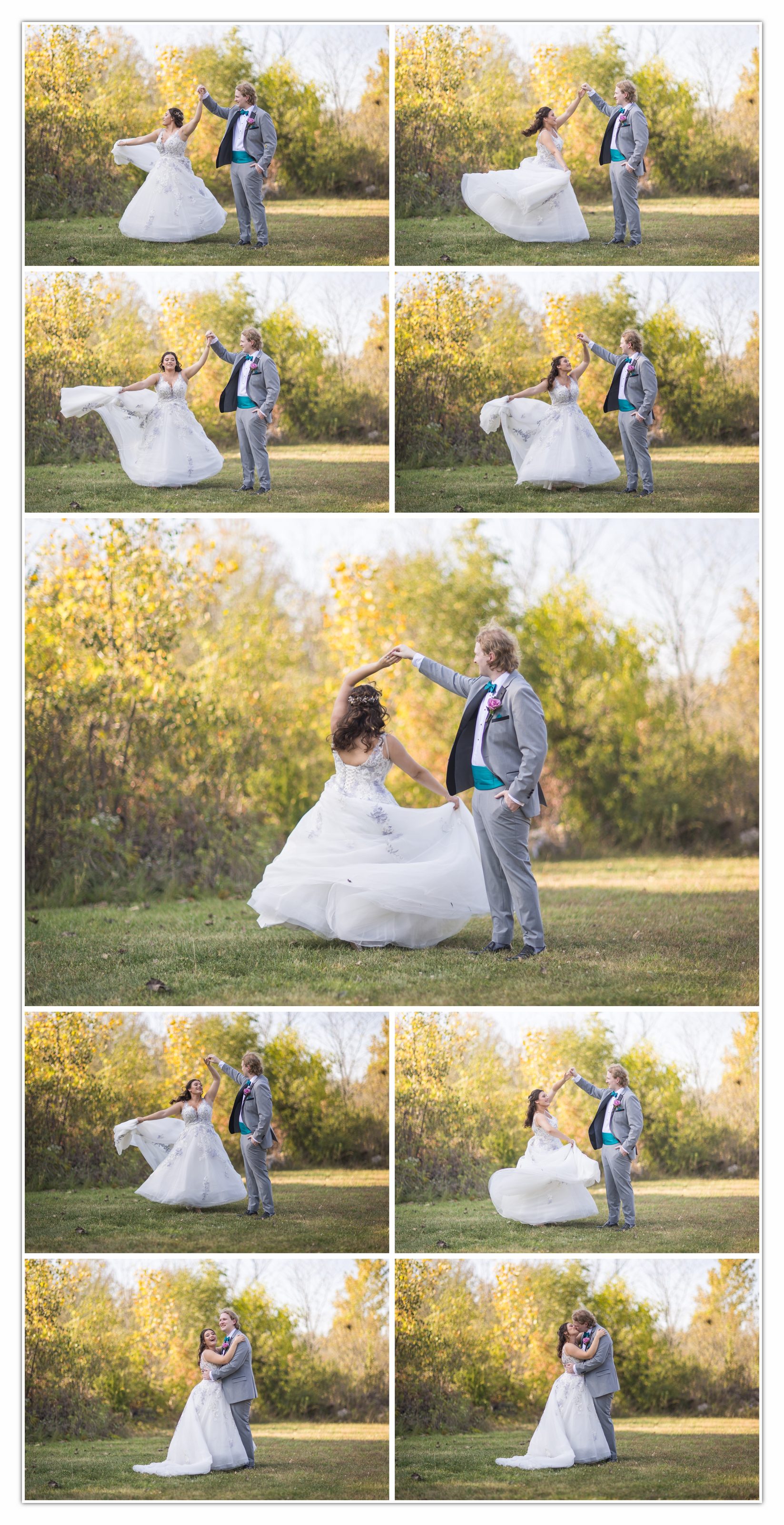Golden-hour wedding portraits