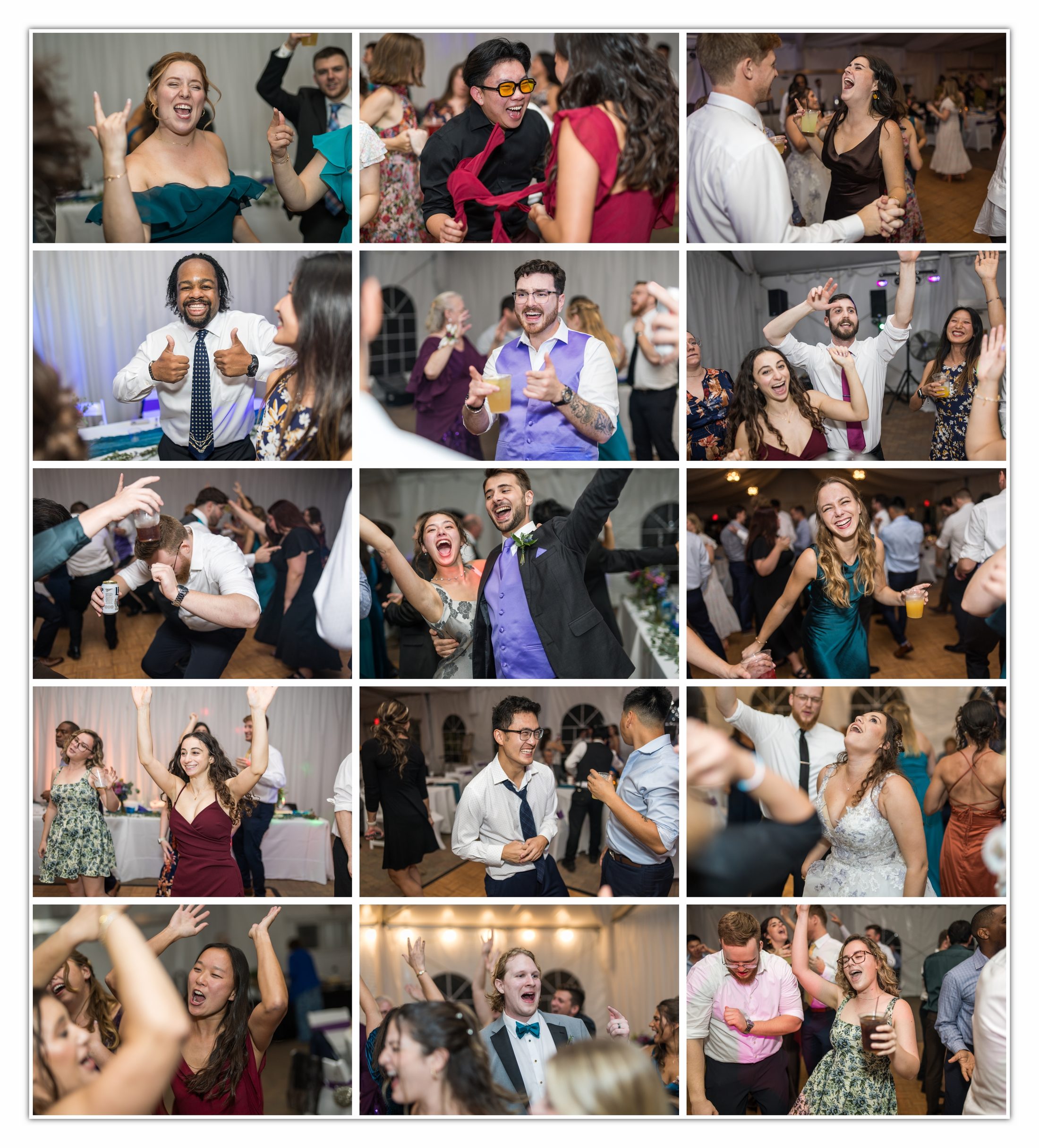 Wedding guests on the dance floor
