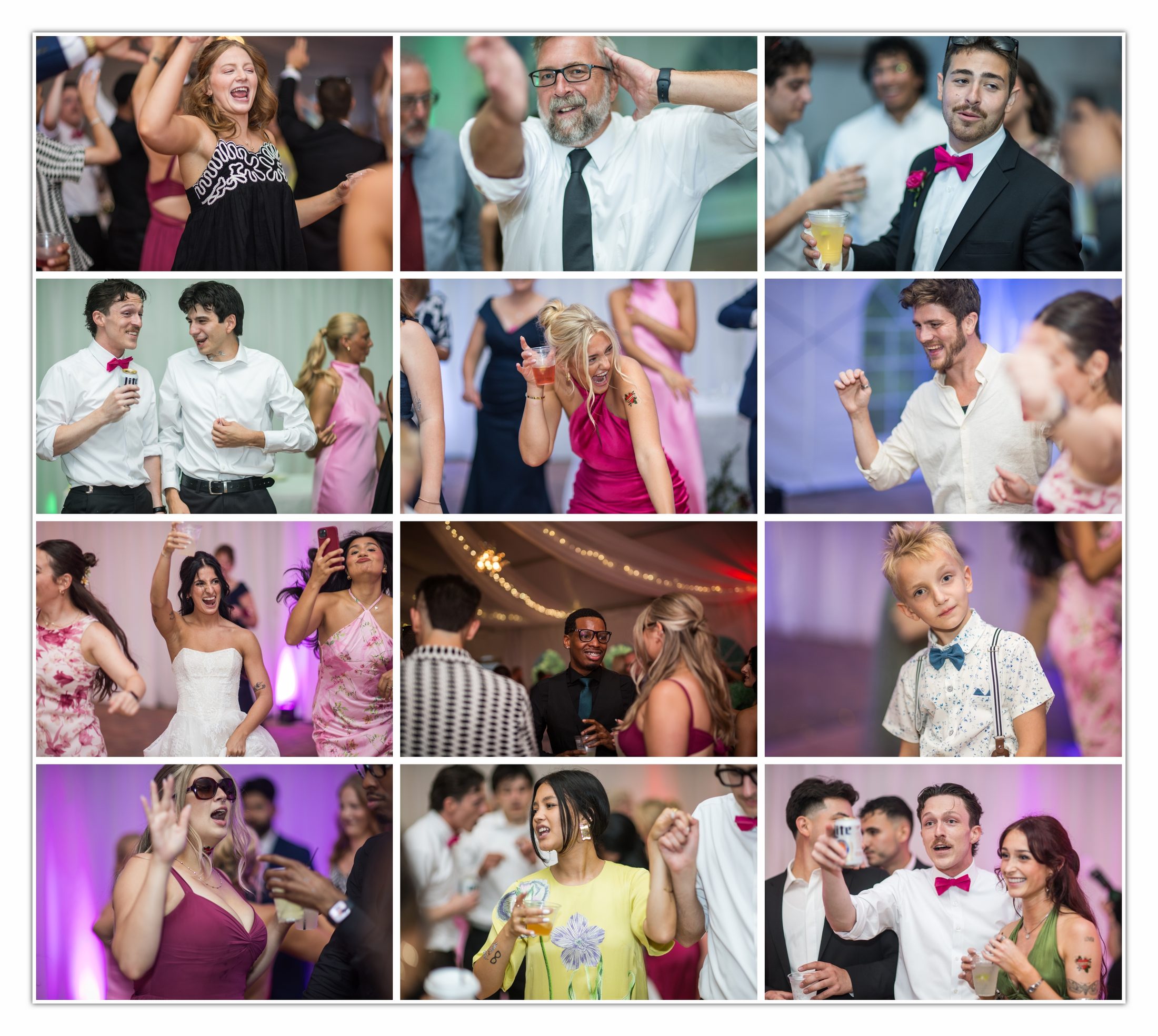 Guests celebrating at the reception