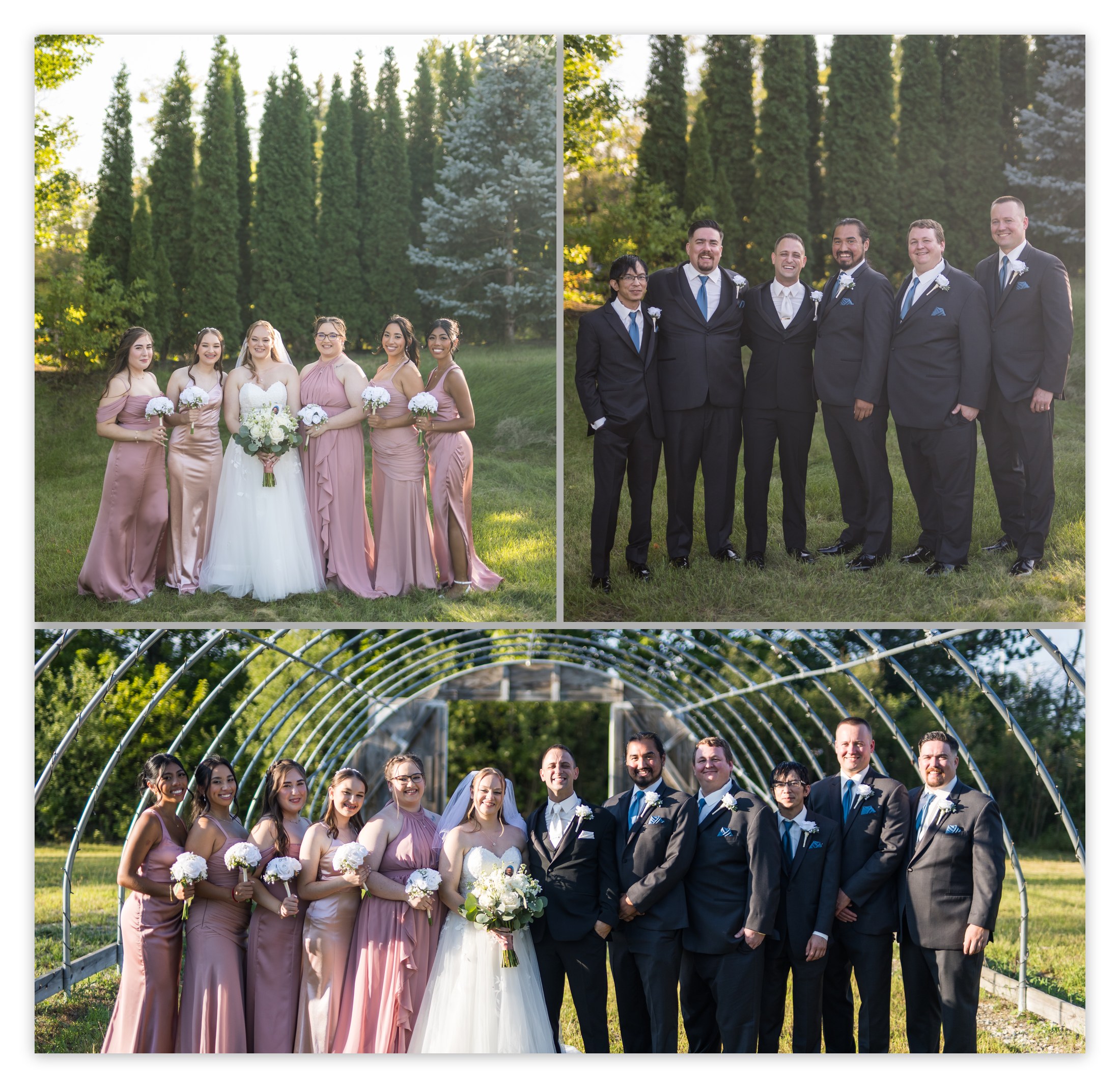 Paige and TJ with their wedding party