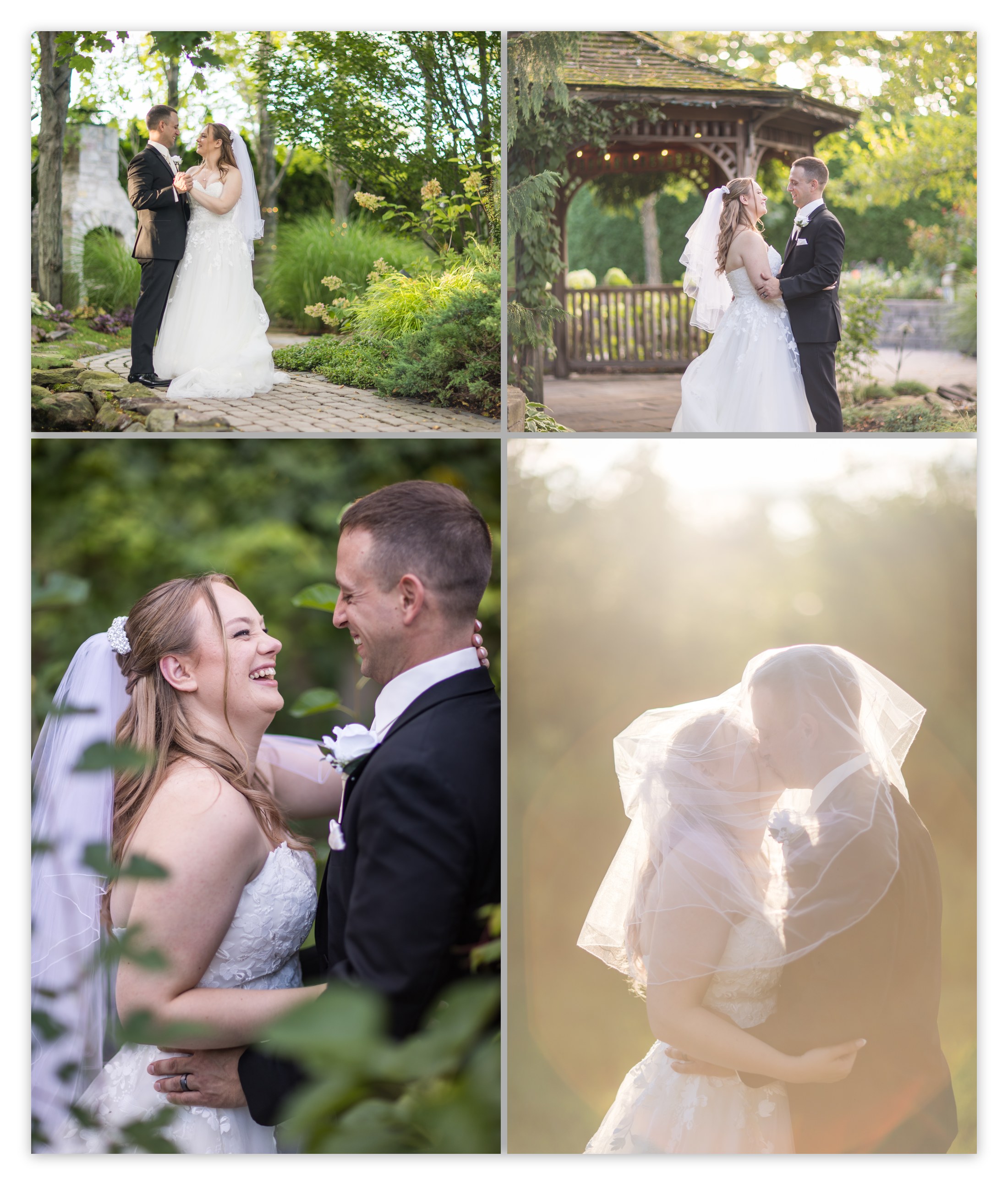 Garden portraits of Paige and TJ