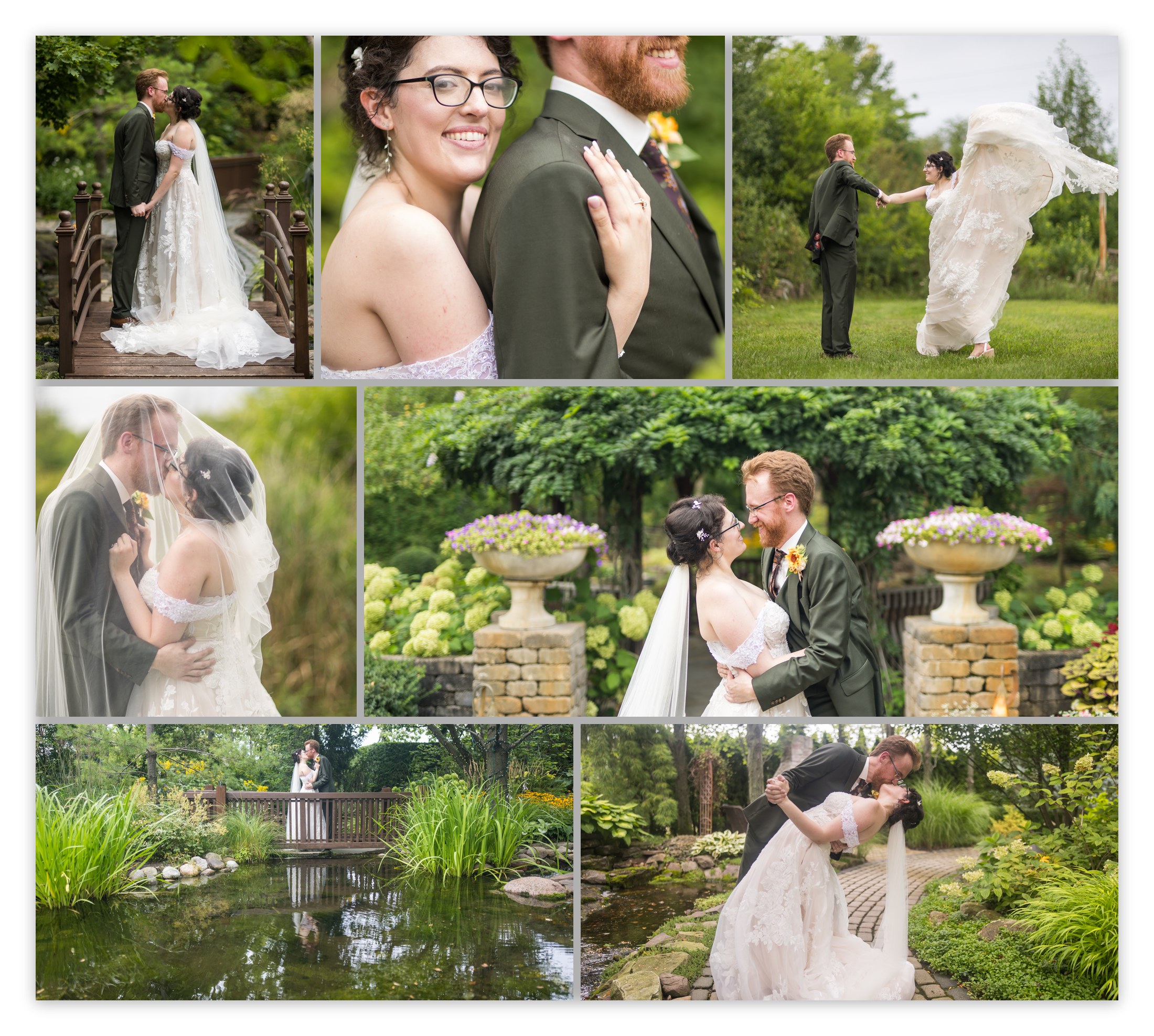 Garden and pond portraits of Persephone and Mark