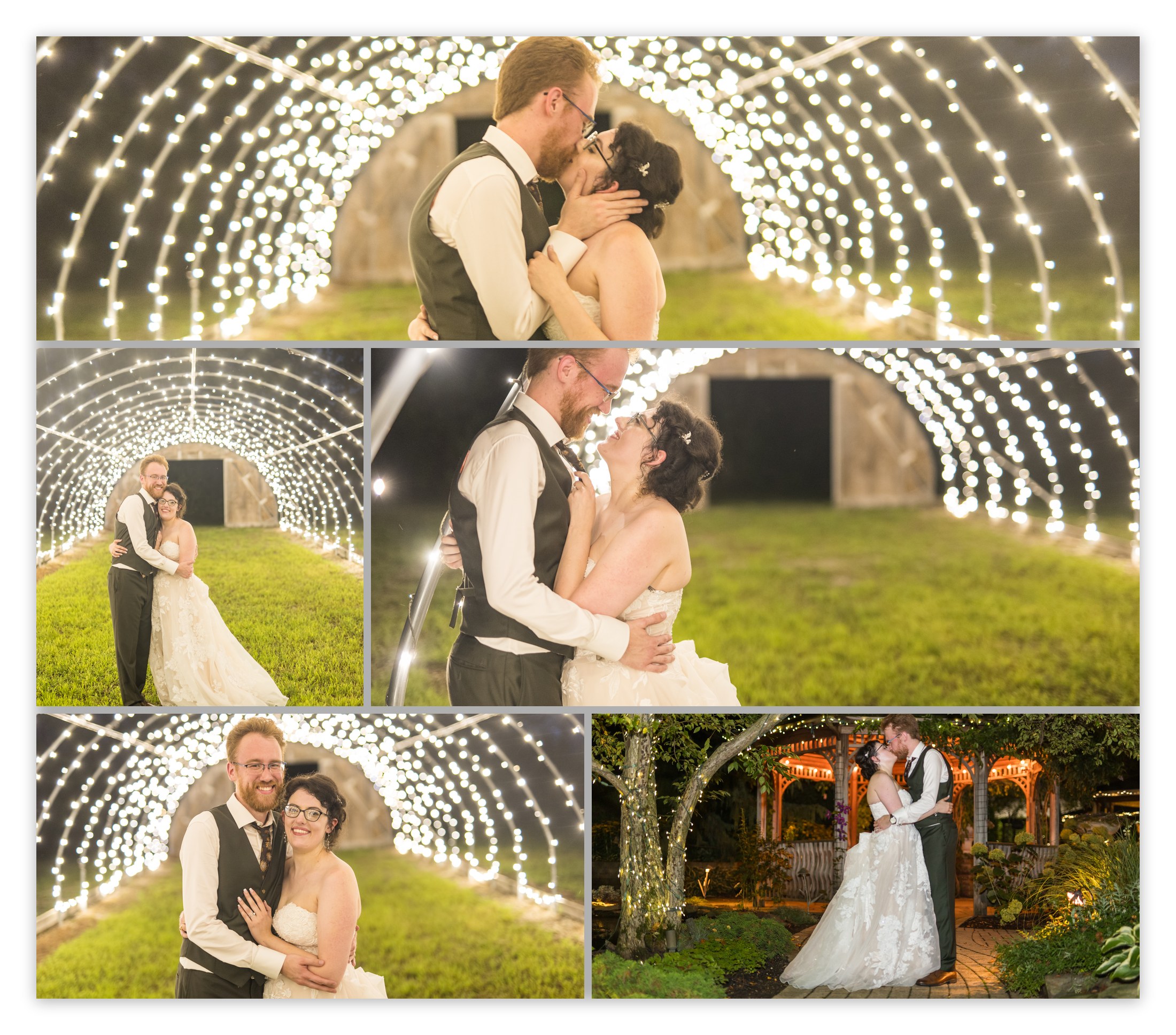 Persephone and Mark's nighttime garden portraits