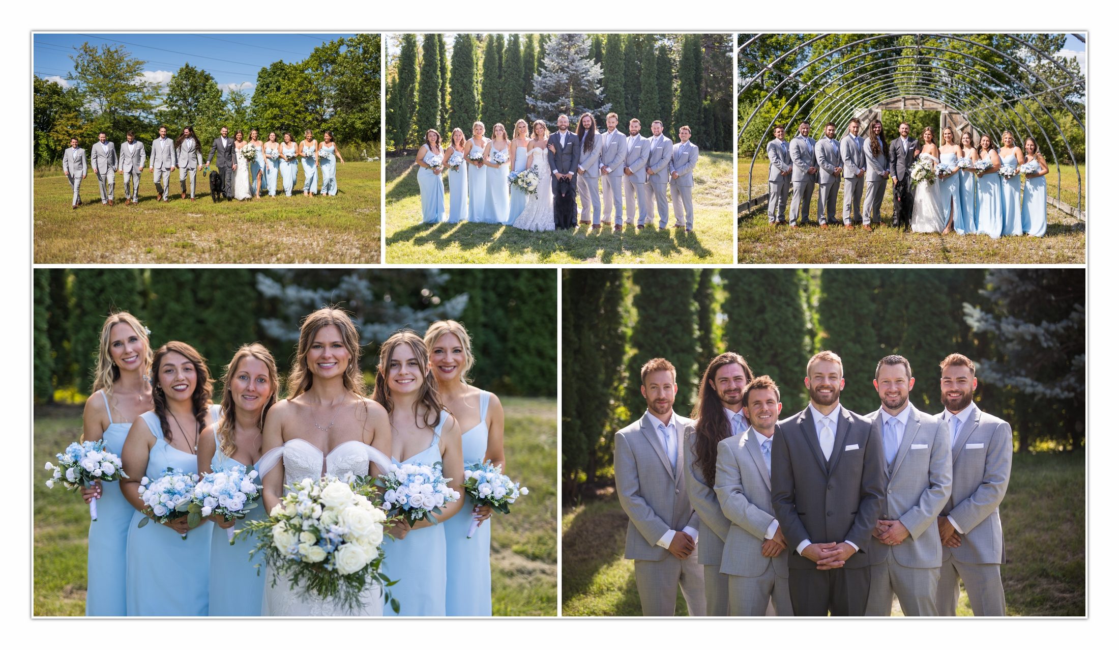 Rebecca and Nick with their wedding party