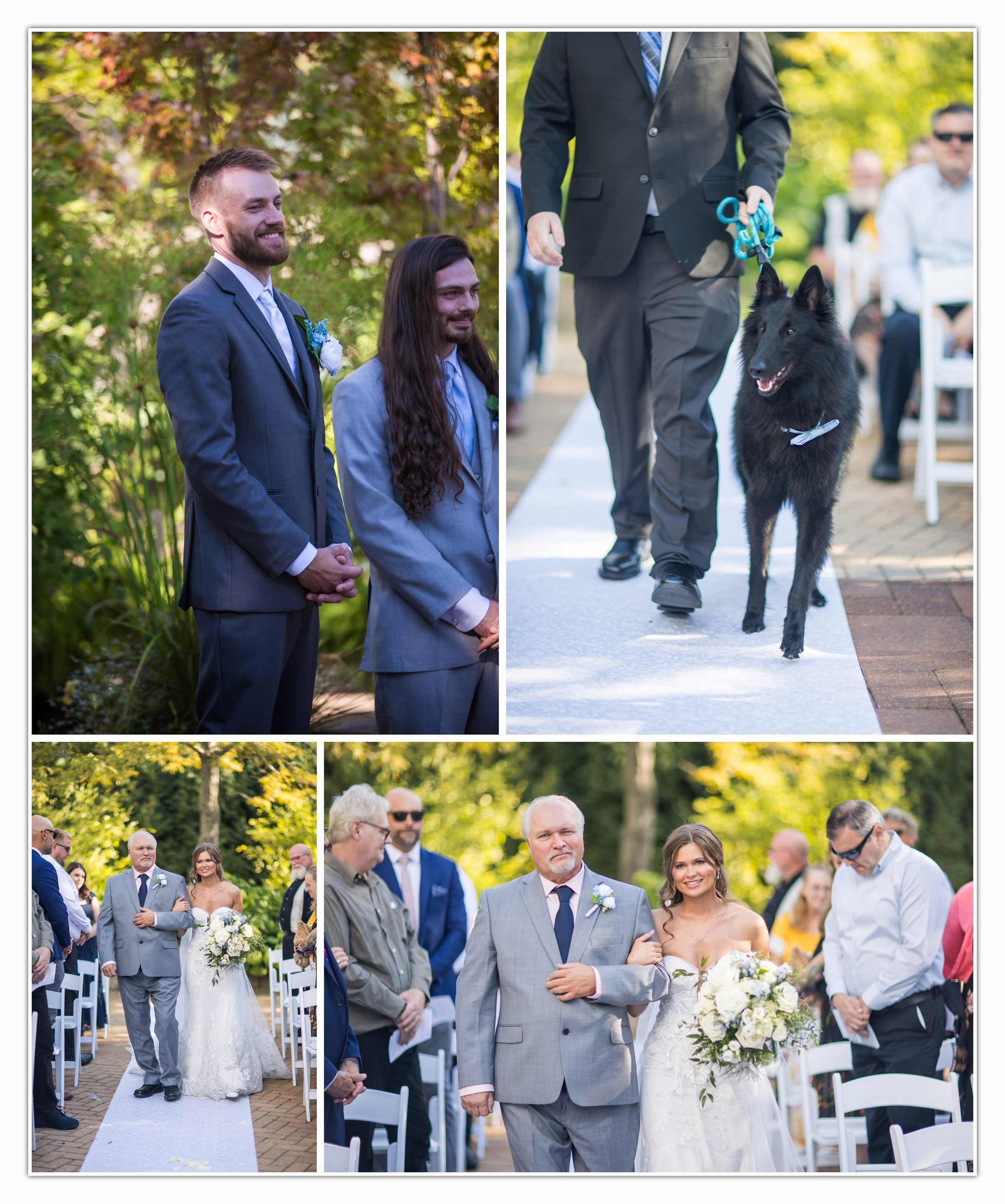 Rebecca walking down the aisle