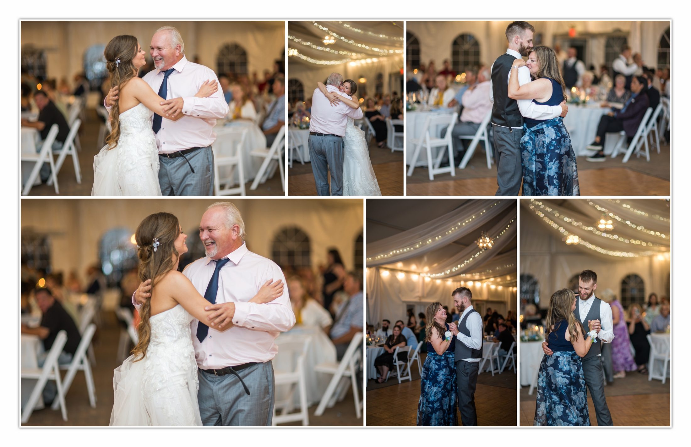 Family dancing at the reception