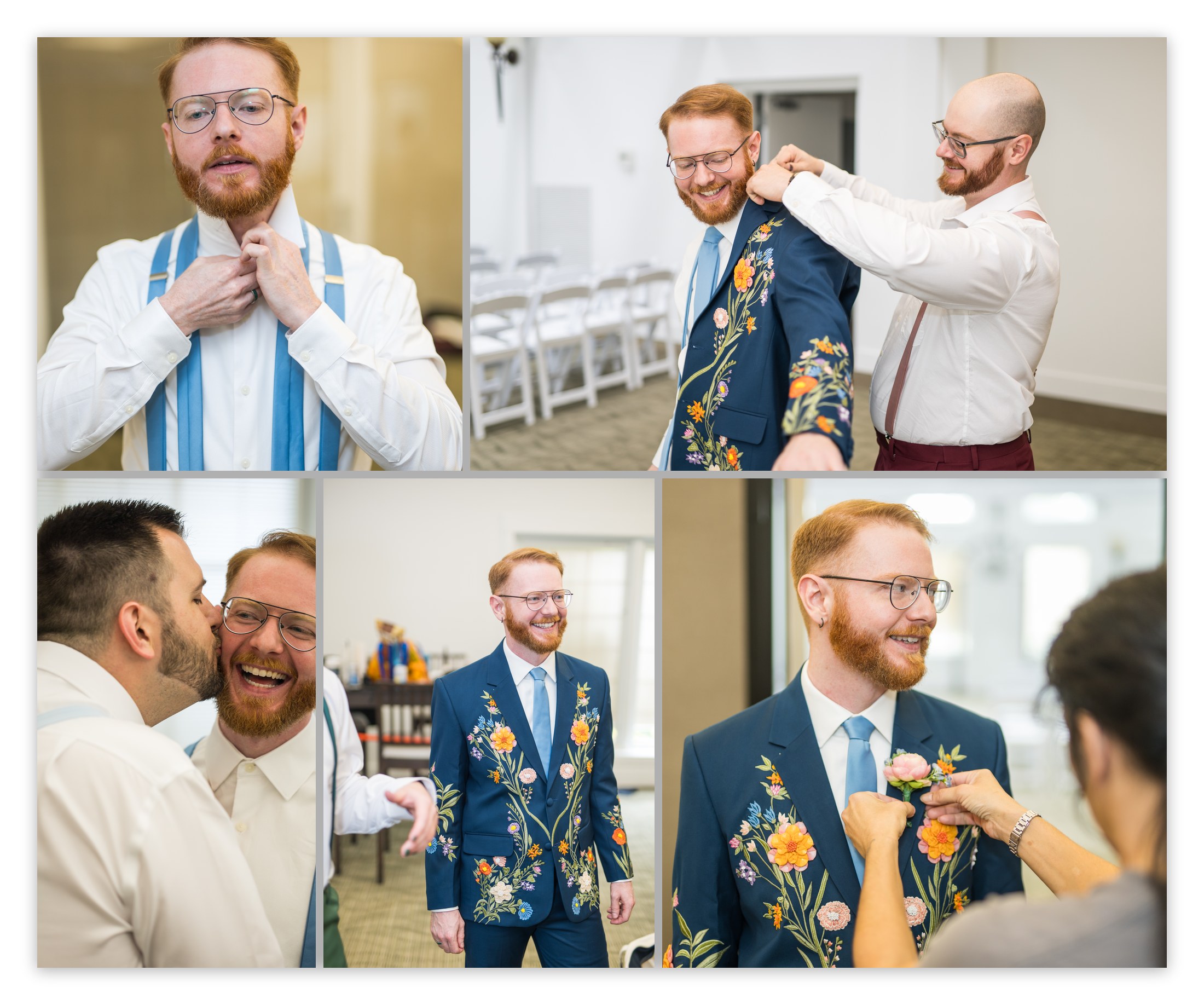 Ben getting ready for the wedding