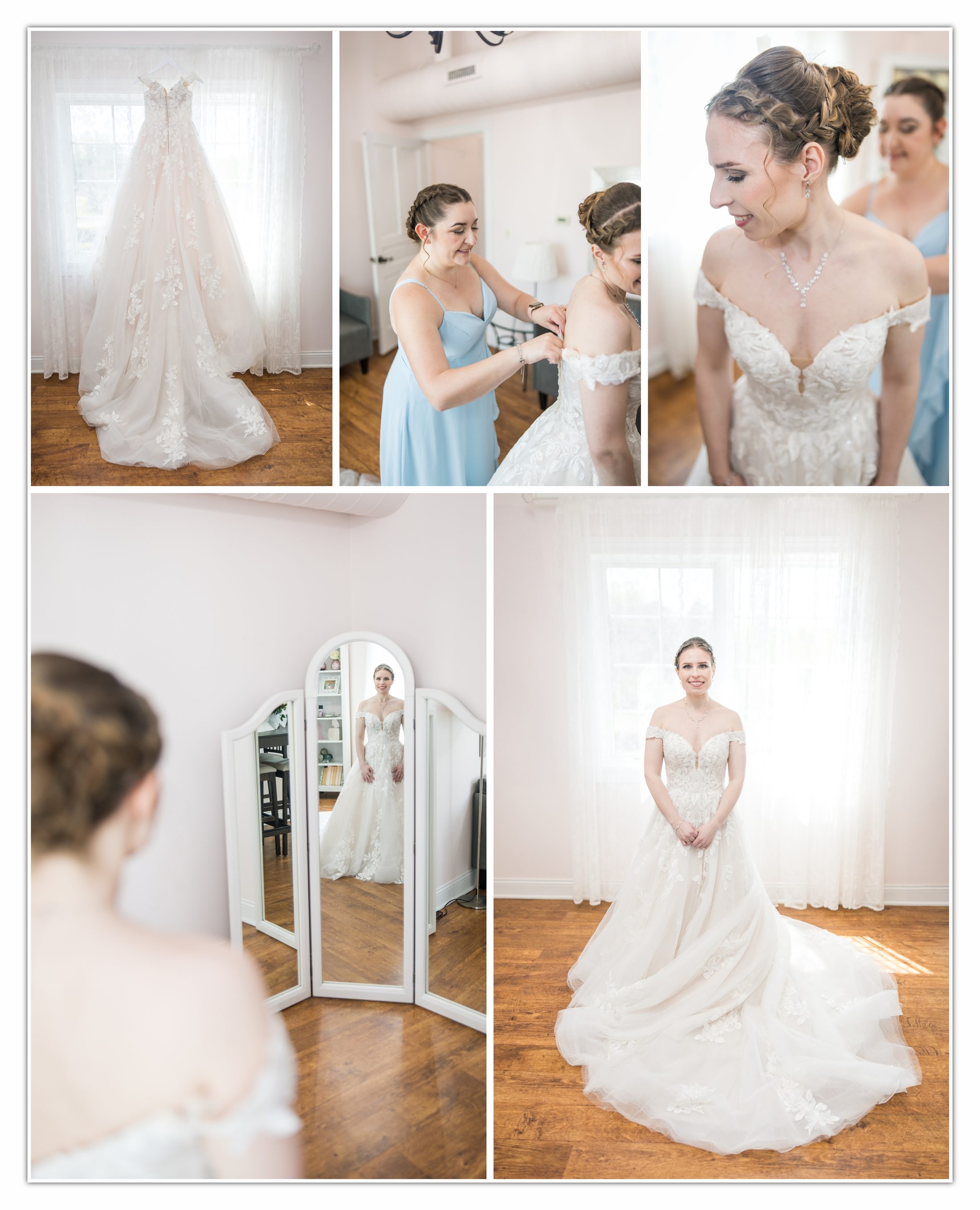 Victoria getting ready for the wedding