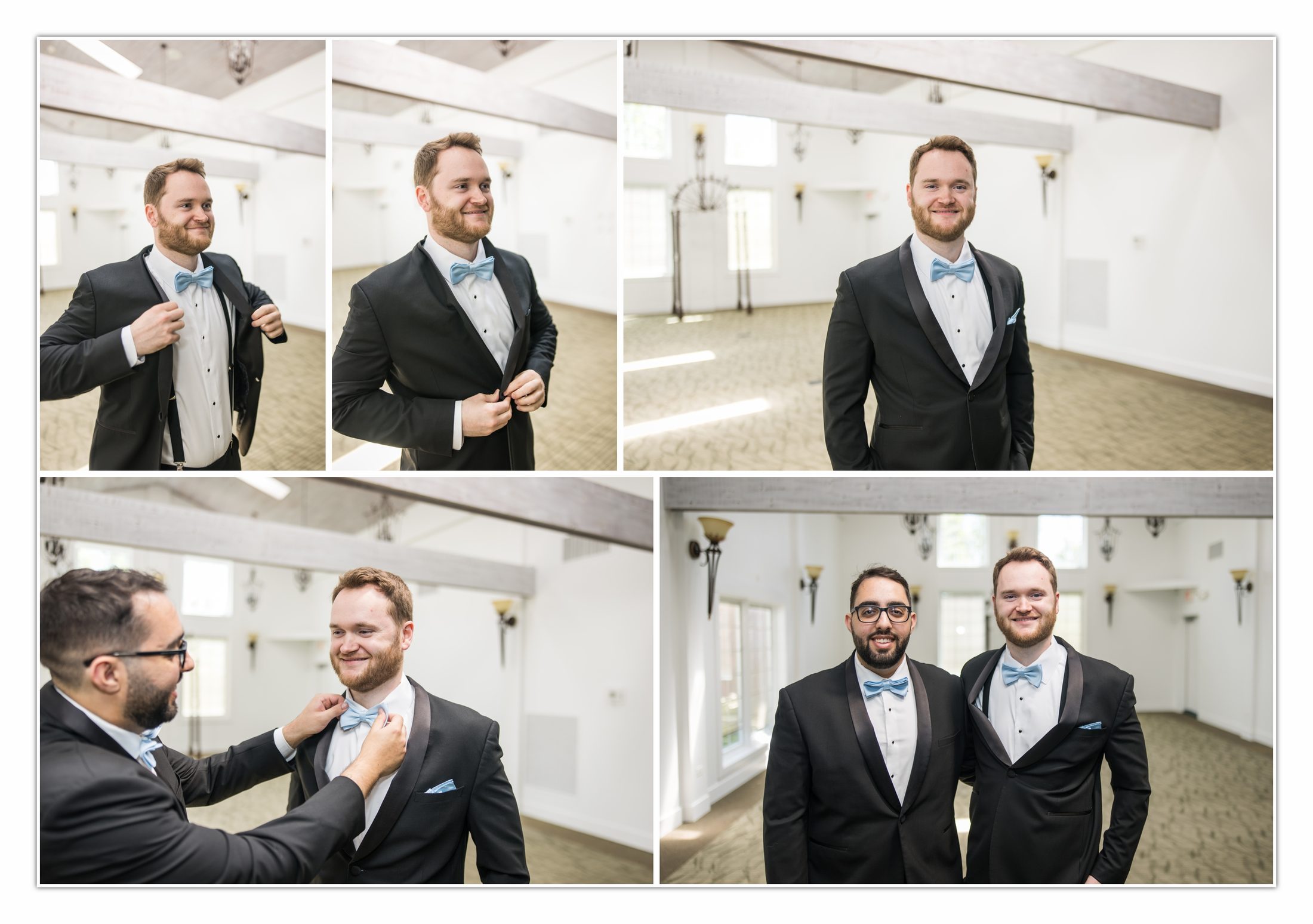Sherman getting ready for the wedding